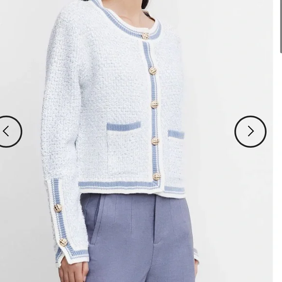 Urban Revivo shimmery knit cardigan with gold buttons - Picture 1 of 8